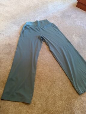 Athleta Elation High Rise Wide Leg Pants in Sage Green